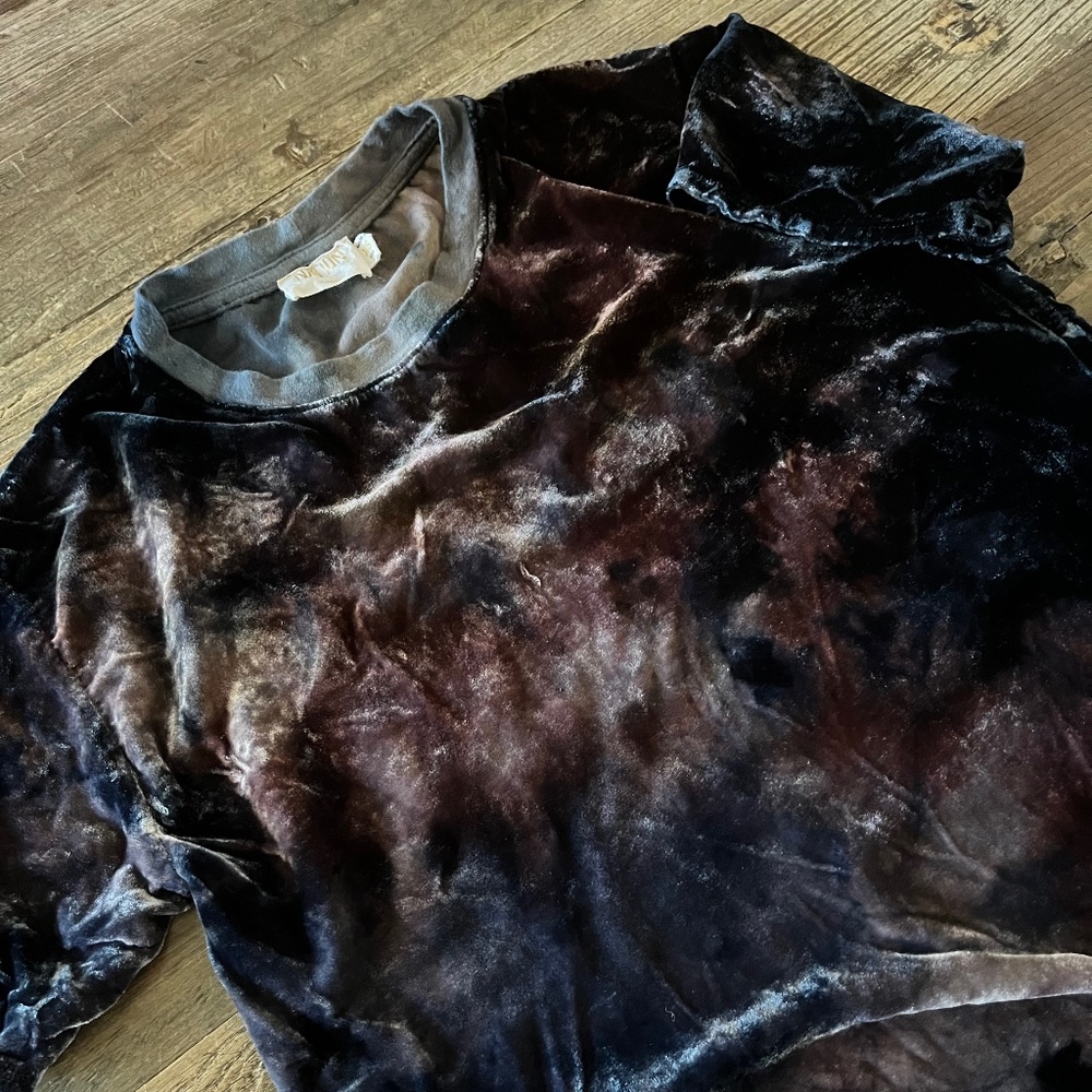 Nation LTD Ombré Crushed Velvet T-Short